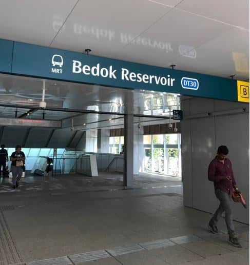 bedok reservoir mrt entrance 1