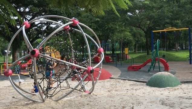 Adventure Playground at Bishan Ang Mo Kio Park Climbing Net