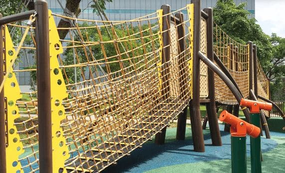 Admiralty Park Playground Hanging Bridge