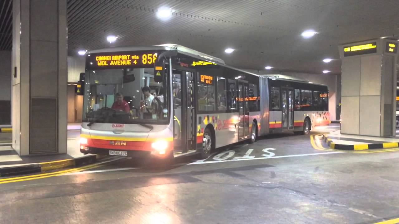 Changi Airport PTB2 Bus Terminal Departing