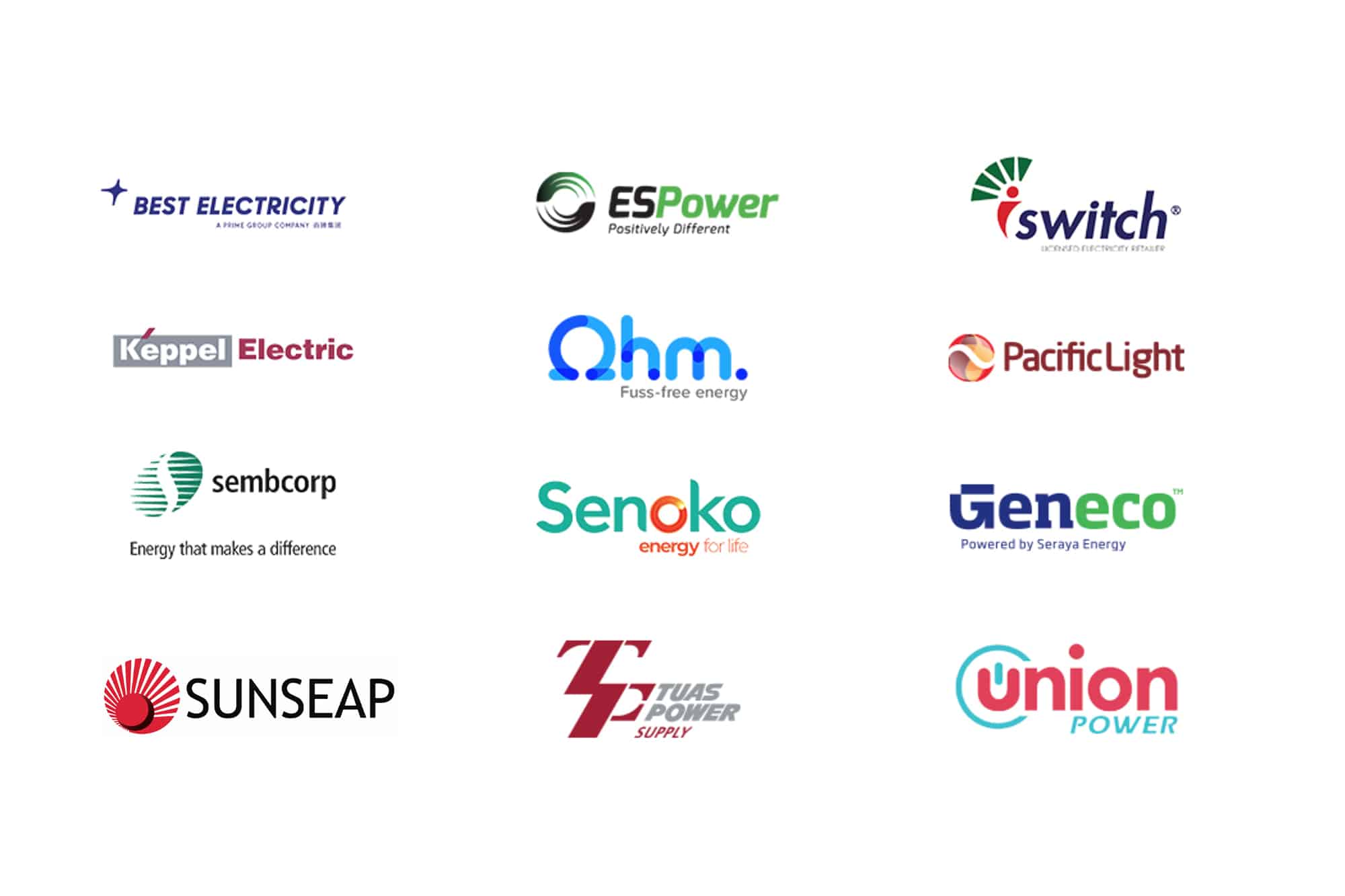 List of OEM electricity retailers in Singapore