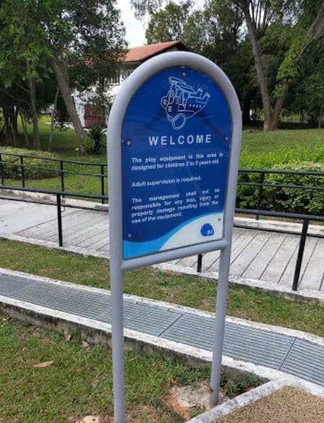 Playground at the Oval@Seletar Aerospace Park Signage