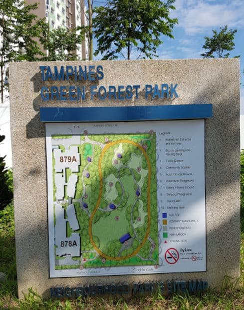 Tampines Green Forest Park Map