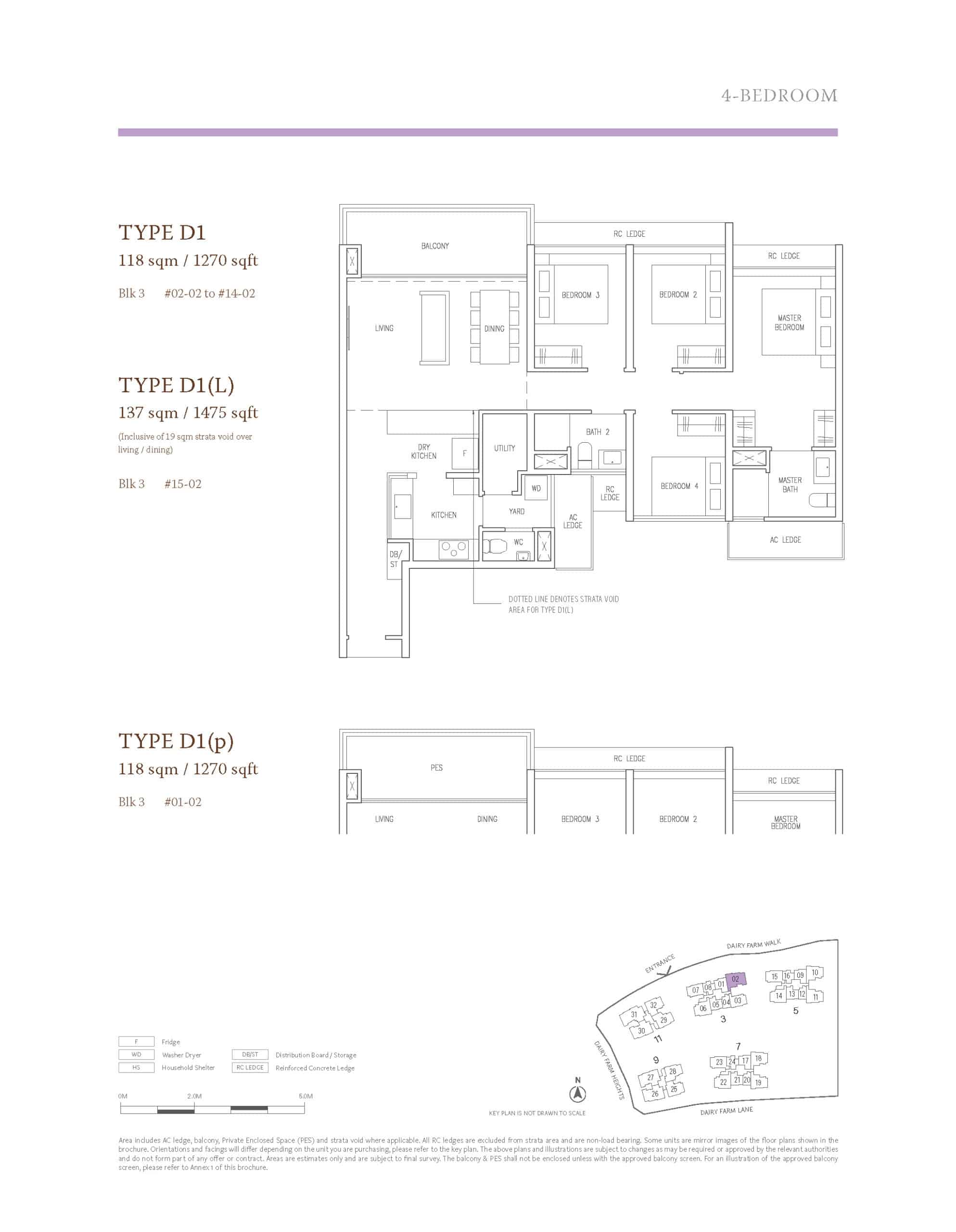 The Botany At Dairy Farm Floor Plan 4 bedroom D1 scaled 1