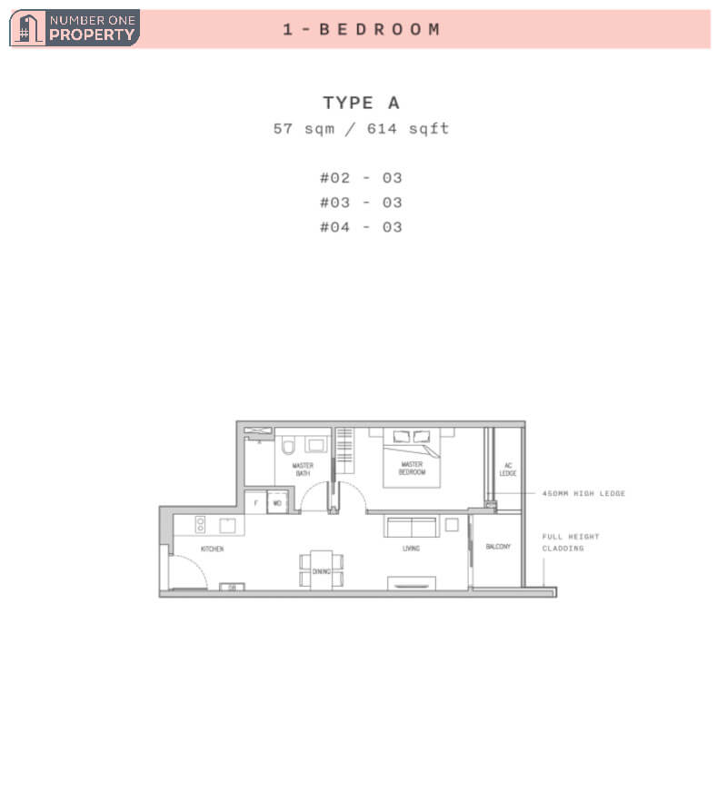 Claydence 1 Bedroom Floor Plan