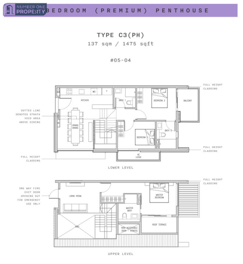 Claydence 3 Bedrooms PH Floor Plan