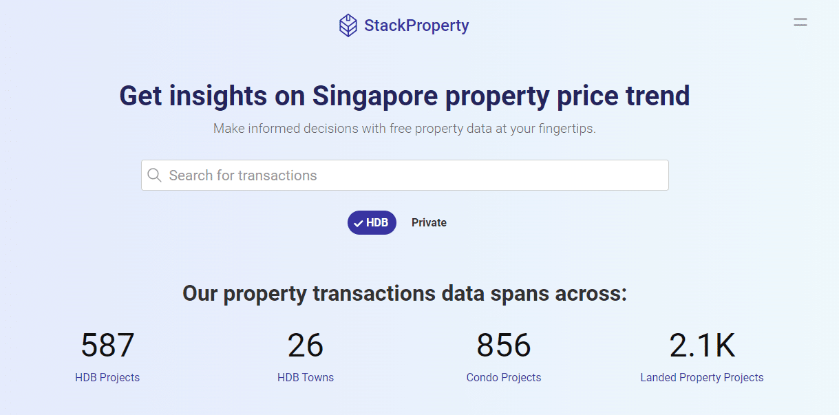 StackProperty : Get insights on Singapore property price trend