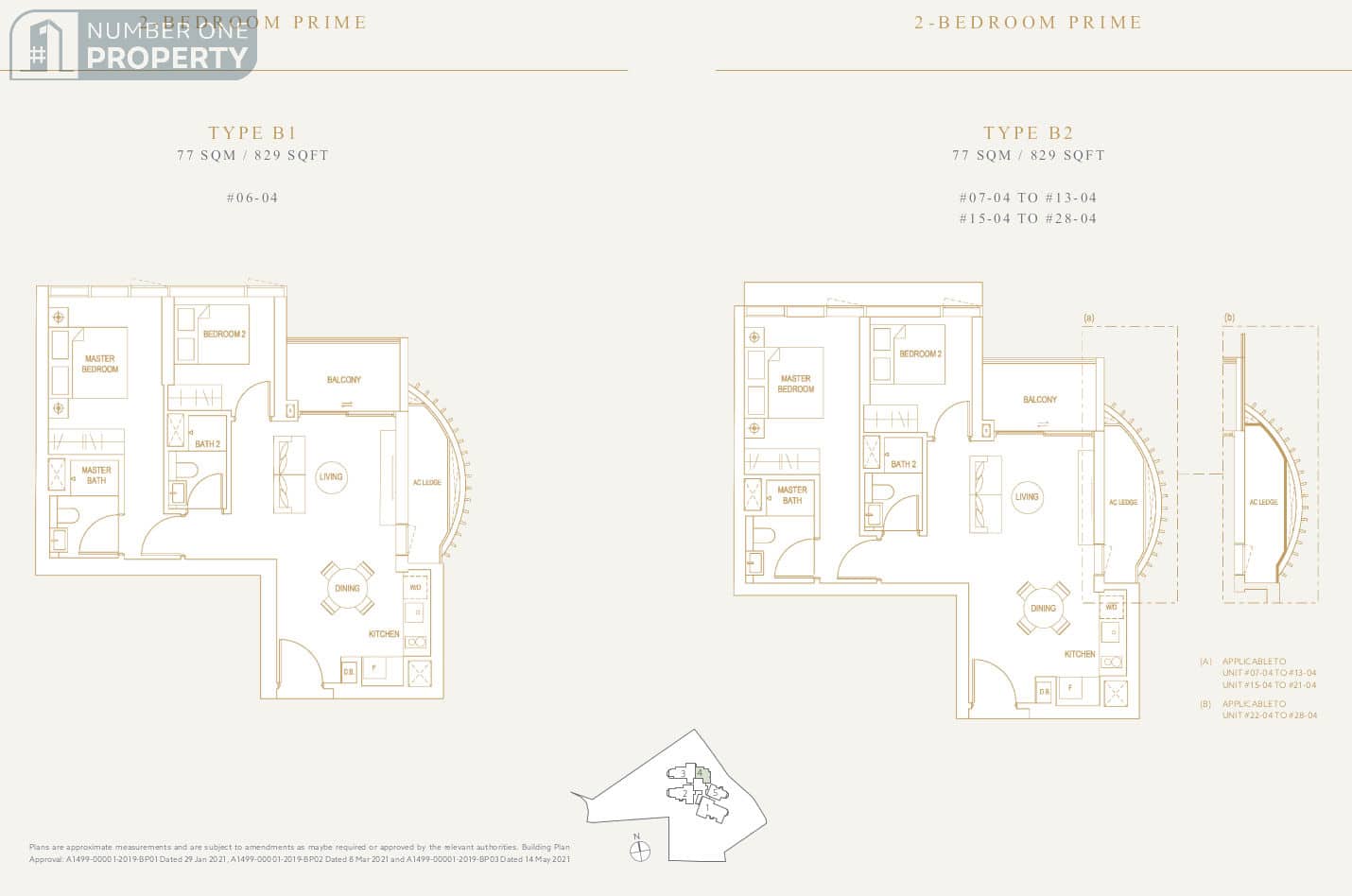 Klimt Cairnhill Floor Plan 2BR Prime Type B1