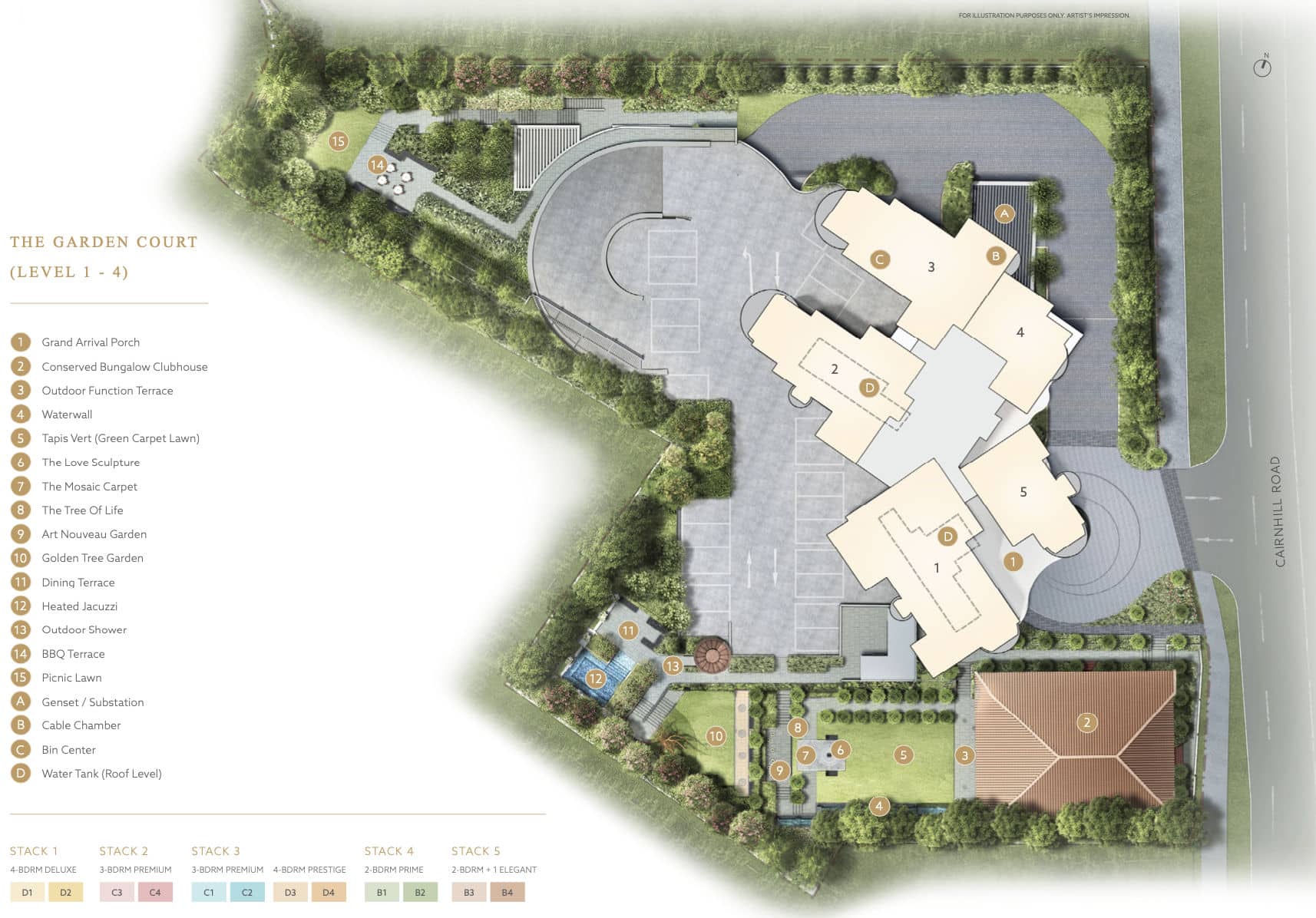 Klimt Cairnhill Site Plan Levels 1 to 4 Garden Court