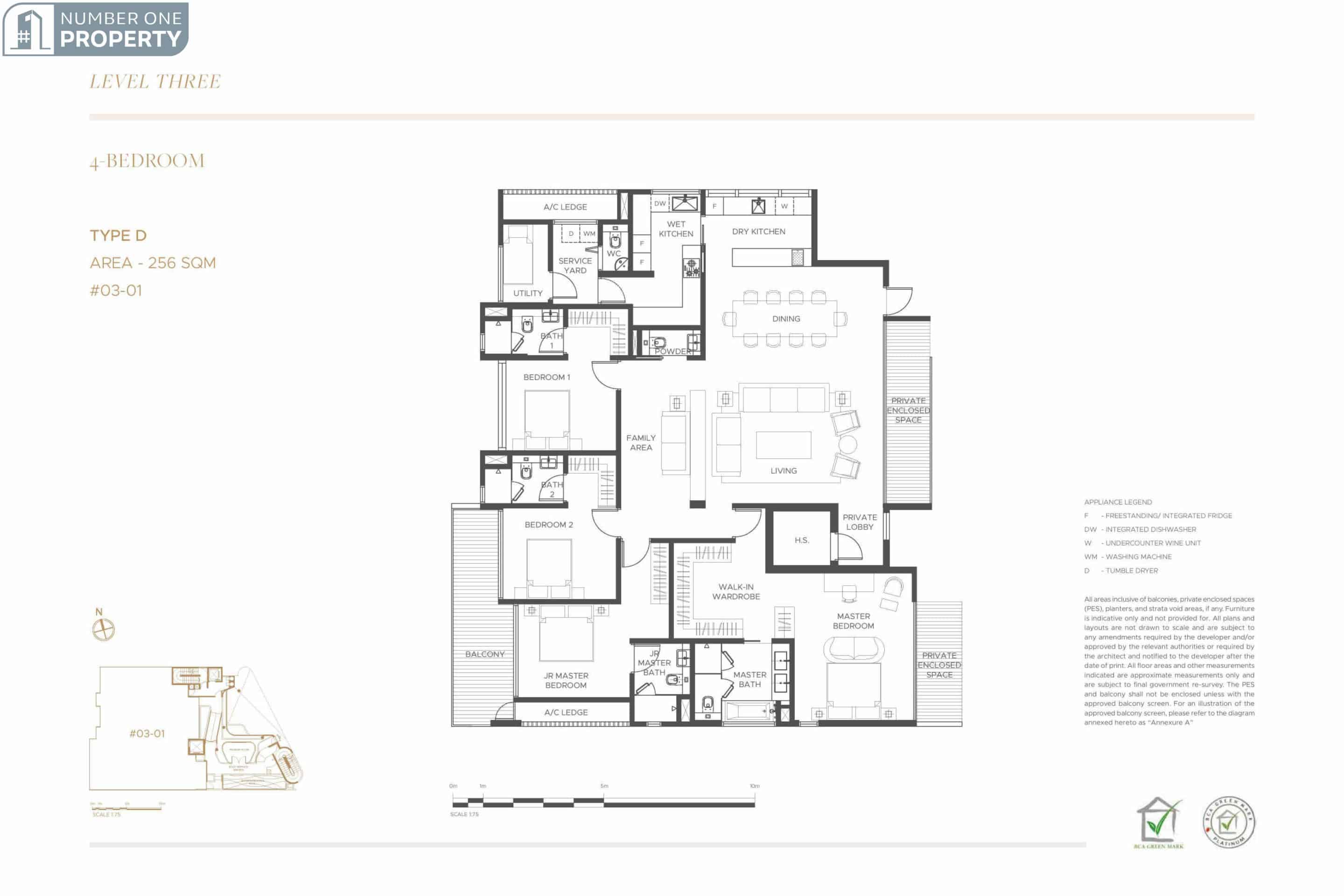 The Giverny Residences Floor Plan 4BR Type D scaled