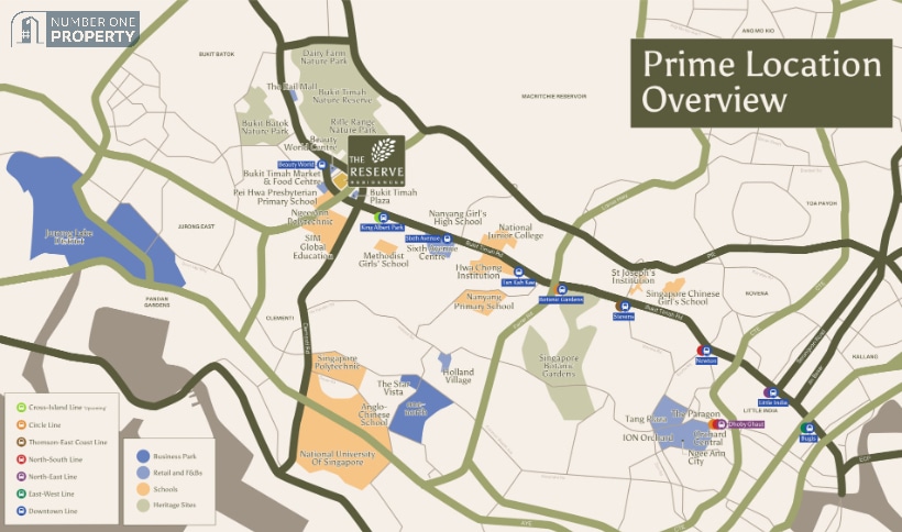 The Reserve Residences Location Map Overview