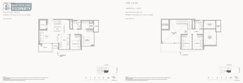 The Shorefront Floor Plan 4 BEDROOM UTILITY C2 PH